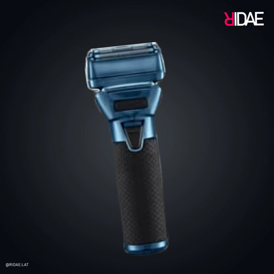 Afeitadora BaBylissPRO FXONE BlueFX azul y negra con batería intercambiable y doble hoja.