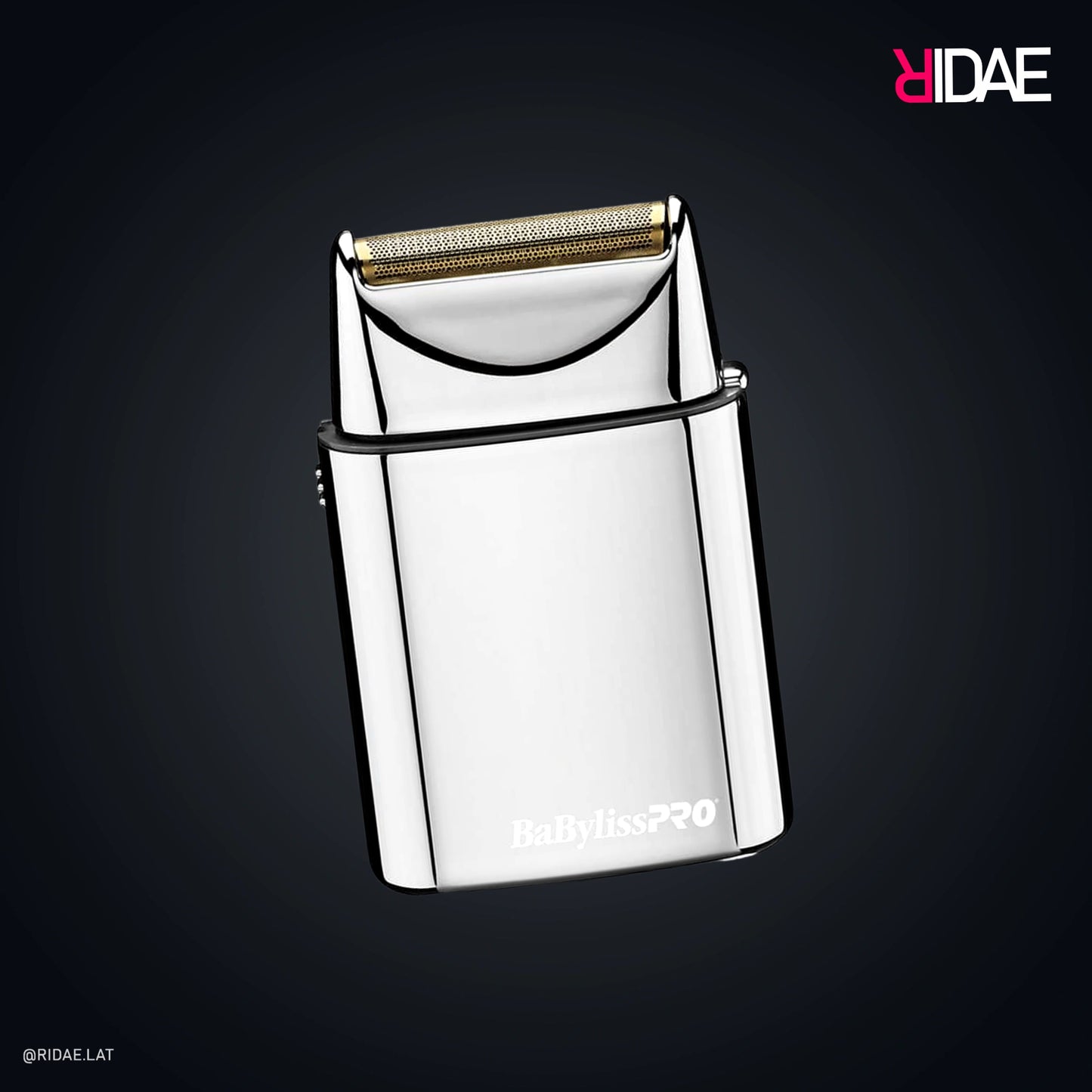 Rasuradora BaBylissPRO FOILFX01 metálica profesional con foil dorado.