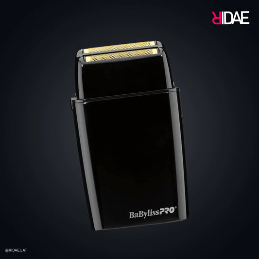 Afeitadora BaBylissPRO FOILFX02 negra con doble foil dorado.