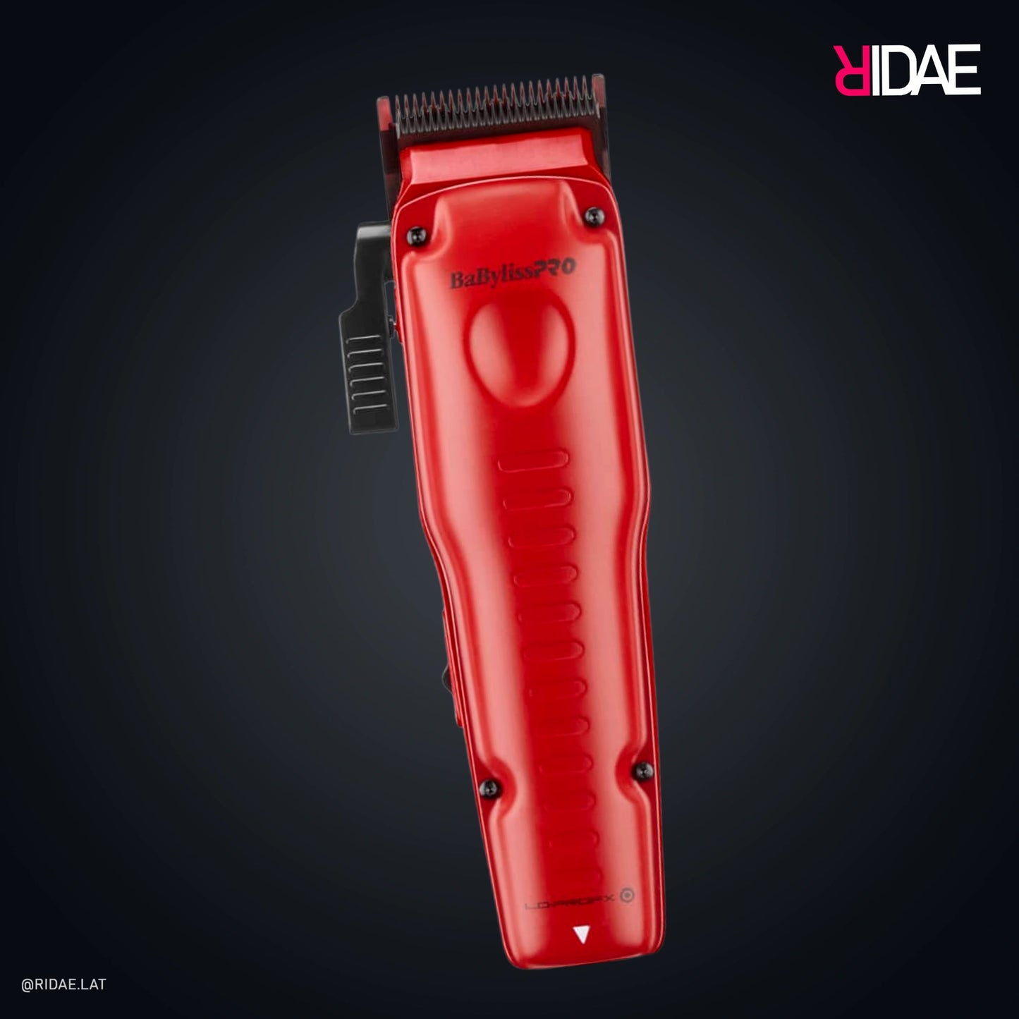 Cortadora BaBylissPRO LO-PROFX roja profesional vista frontal.