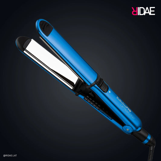 Plancha profesional BaBylissPRO Optima 3000 2 en 1 (alisadora y rizadora) de 1 1/2 pulgadas (38mm) con carcasa de acero inoxidable.